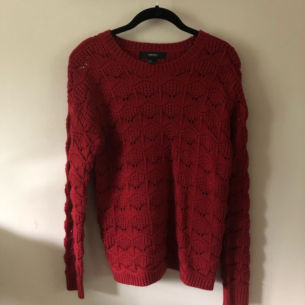 Forever 21 Rusty Red Sweater